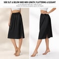 thumbnail image 3 of Women's Knee Length Lace Hem Elastic Waist Half Slips - Petticoat for Dresses and Comfort, 3 of 7