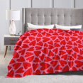 thumbnail image 4 of Kll Fleece Blanket Plush Throw Blanket Red Love Heart,Soft Fuzzy Cozy Flannel Blanket For Couch Sofa Bed.(60"X50"), 4 of 9
