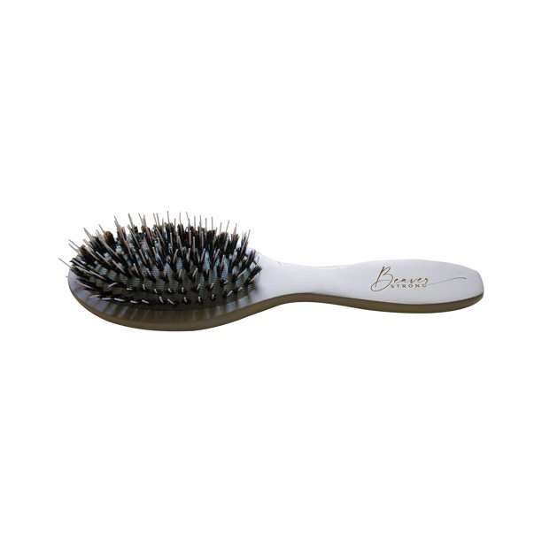BEAVERSTRONG Cepillo de pelo de paleta de cerdas de madera natural para mujeres, cepillo de peluca para pelucas de cabello sintético y humano, cepillo de extensión de cabello