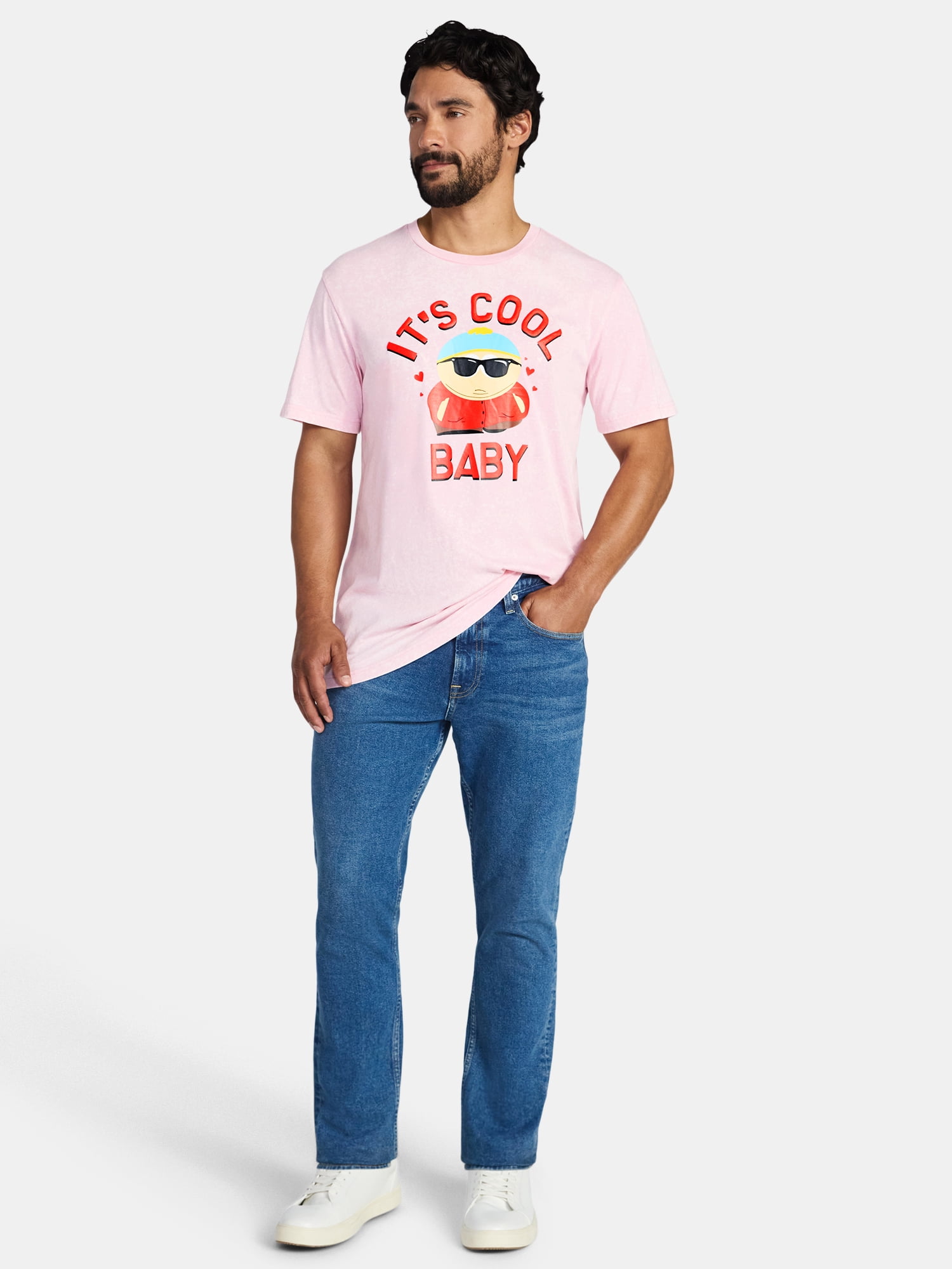 South Park, Men's & Big Men's Valentine's Day Graphic Tee, Cartman Hearts, Sizes XS-3XL