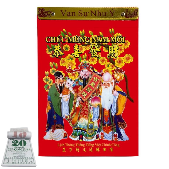 2026 Vietnamese Daily Calendar, Horse Feng Shui Hanging Daily Wall Calendar, Chinese Calendars 2026 Tear Off Vietnamese DailyWall Calendarfor Home office