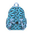 thumbnail image 3 of Blue Dachshunds Dog Backpack for School,Cute School Bag,Schoolbag with Adjustable Shoulder Straps & Padded Back,15.25"x11.5"x5.25", 3 of 6
