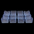 12 X PVC Chair Leg Rectangle Covers Furniture Table Feet Floor
