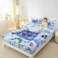 thumbnail image 4 of Manfei Teen Musical Note Full Size Sheets, Princess Butterfly Floral Bed Sheets, Blue Guitar Music Sheet Sets, Ultra Soft Home Decor, 4 Pieces, 4 of 7