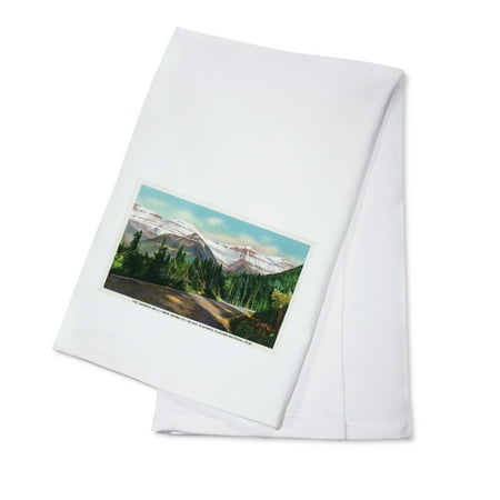 

Glacier National Park Montana View of the Garden Wall from Going-to-the-Sun Hwy (100% Cotton Tea Towel Decorative Hand Towel Kitchen and Home)
