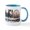 White/Blue Inside, variant on CafePress - Santa Monica Logo Pier Beach Flora Mug - 11 oz Ceramic Mug - Novelty Coffee Tea Cup