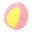 thumbnail image 4 of Pelota de juguete para perros con forma de Durian, TPR, interactiva, multifuncional, Reduce la ansiedad, sonido, pelota de dentición para perros Durian, color rosa, 4 of 5