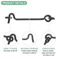 thumbnail image 2 of Uxcell 10-Pack Hook and Eye Latch for Door 3 Inch Carbon Steel Gate Latch Barn Door Lock Black Hook and Eye Gate Latch, 2 of 6
