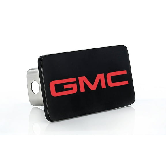 GMC Black Rectangular Trailer Hitch Cover Plug (2" Inch Post)