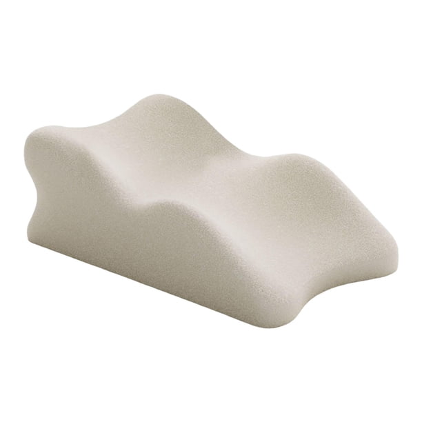 Almohada para rodillas que mejora la postura, almohada portátil para pies para relajarse, viajar y acampar. beige