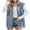Blue, variant on jsaierl Women's Sleeveless Denim Vest Oversized Washed Lapel Jean Jackets Button Down Waistcoats