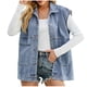 thumbnail image 1 of Chaqueta Vaquera Mujer Chaquetas Prendas de Abrigo Moda Casual Bolsillos Botón Sólido Sin Mangas Tops Chaqueta Abrigo de Mezclilla Odeerbi  ODB131745, 1 of 7