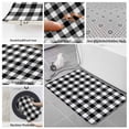 thumbnail image 6 of Black White Plaid Bath Mat 3 Piece Bathroom Rug Set, Gradient Geometric Buffalo Checkered Non Slip Bath Rug Contour Mat and Toilet Lid Cover, Absorbent Shower Mats Soft Bath Rugs and Mats Sets, 6 of 8
