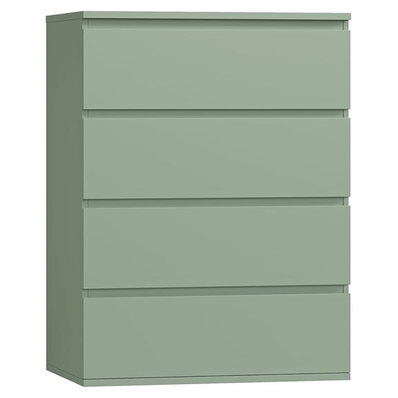 Green 4 Drawer Dresser, Modern Storage Chest - 23.6"L x 15.7"W x 31.5"H
