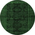 thumbnail image 1 of Ahgly Company Indoor Round Persian Emerald Green Traditional Area Rugs, 6' Round, 1 of 4
