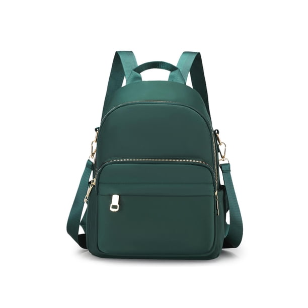 Mochila para Mujer Ygjytge de Nailon Color Sólido Con Computadora Portátil Gran Capacidad verde