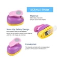 thumbnail image 4 of PH 3pcs Triangle/Flat Round/Square Shape Plastic Paper Punch Hole Puncher for Scrapbook Engraving Greeting Card Making DIY Craft Making Random Mixed Color colorful, 4 of 7