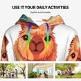 thumbnail image 4 of Salouo Cozy Knitting Llama Pattern Hoodie Sweatshirts for Women, Autumn Pullover Hoodie Workout Sweat Women's Long Sleeve Preppy Sweatshirts-Medium, 4 of 7