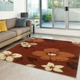 thumbnail image 3 of Linon Trio With A Twist 5' x 7' Transitional Hand Tufted Rug in Rust and Pumpkin, 3 of 6