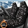 thumbnail image 2 of Uorisanigo 2 Pack Car Seat Covers Fluffy Star Moon Sun Front Car Seat Protective Covers Auto Interior Accessories Cushions for Cars, Sedans, Trucks, SUVs, 2 of 7