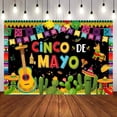 thumbnail image 6 of Vjnyvs Mexican Fiesta Backdrop - Cinco De Mayo Carnival Party Decorations, Colorful Wall Background Banner Tablecloth for Photo Booth Studio Props Decor Supplies, 6 of 7