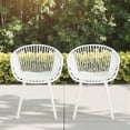 thumbnail image 2 of Tcbosik 2 Pack Plastic Chairs for Indoor & Outdoor, Bistro Chair for Patio, Porch, Garden, Backyard, White, 2 of 9