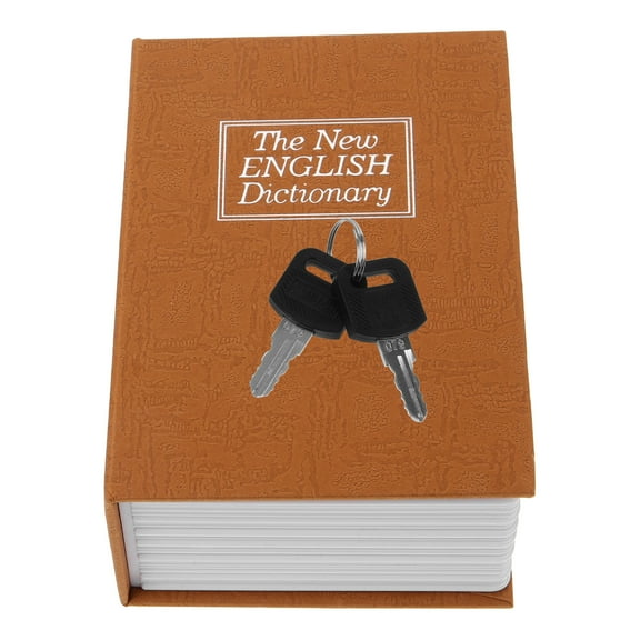 GETAJGHSD Book-shape Money Box Retro Fake Book Storage Box Coffee Brown 1Pack