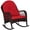 Red, variant on Spaco Patio Rattan Rocking Chair with Seat Back Cushions and Waist Pillow, Outdoor Glider Rocking Chair for Porch,Backyard,Indoor and Garden, Red