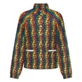 thumbnail image 5 of Jackets for Women Winter Coat Jackets Flannel Stand Collar Jacket(Rainbow Giraffe Pattern,Size:S-4XL), 5 of 7
