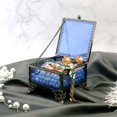 thumbnail image 4 of Caja de cristal azul personalizada, vitrina decorativa para tocador, organizador de joyas, regalo de para amiga, hija, , niña, mujer, Zulema vitrina de joyas, 4 of 7