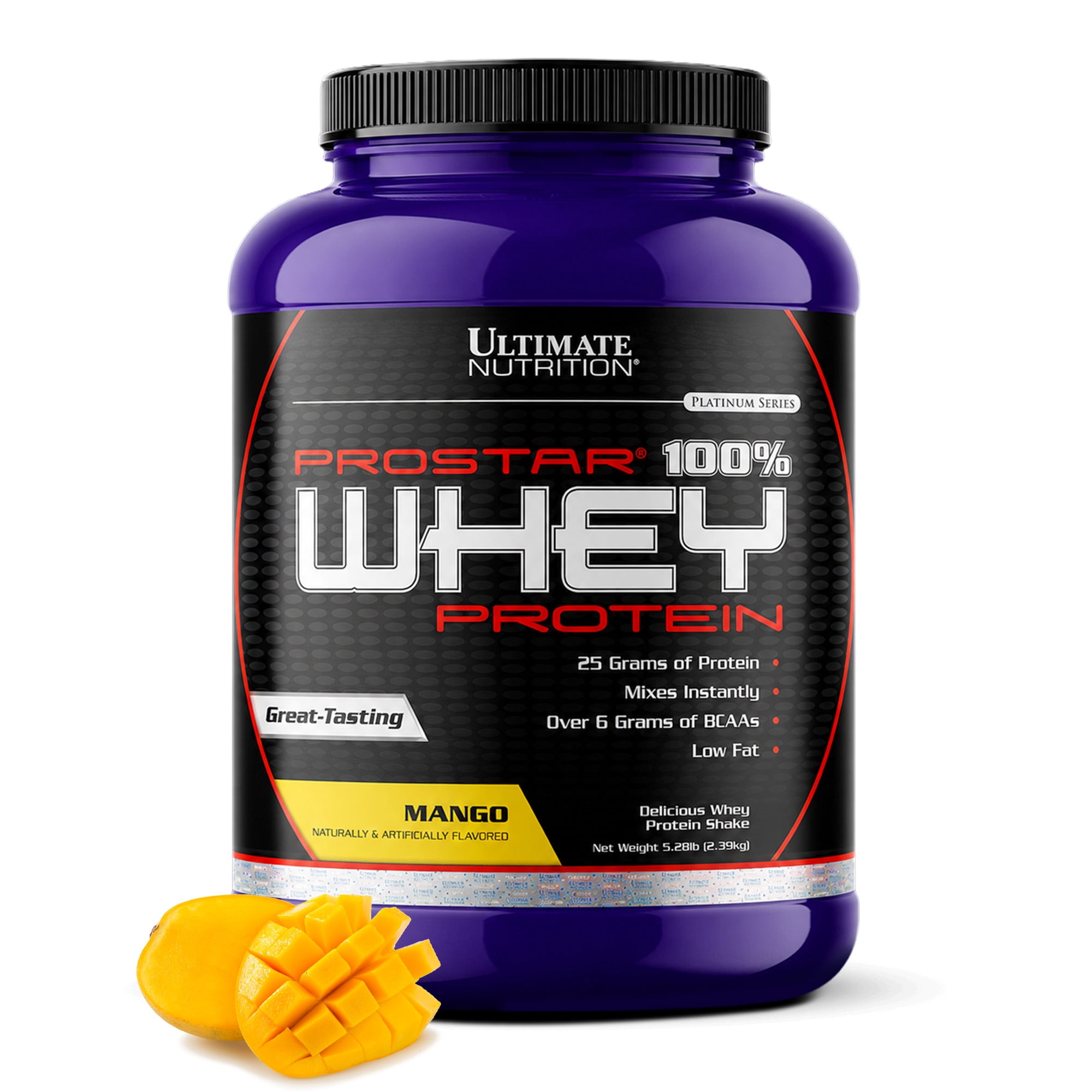 Ultimate Nutrition Prostar Whey Protein Isolate, Mango, 5.28 lb