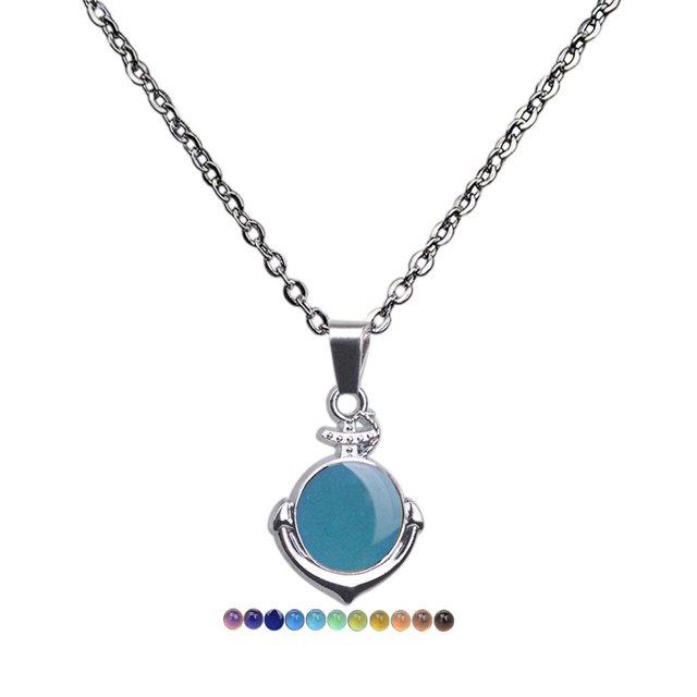 Regalo de San Valentín de las mujeres del acero del cambio del color Sin letra Yuyangstore Collar de humor
