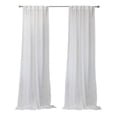 thumbnail image 2 of Habitat Alicante Sheer Dual Header Slub Sheer Fabric Curtain Panel for Brighten Any Living Space 52" x 95" White, 2 of 6