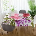 thumbnail image 6 of Flowers Pattern Rectangle Tablecloth, Dust Proof Anti Wrinkle Wipeable Table Cloth Tabletop for of Dinner Kitchen Wedding Holiday Party 54"x72" Home Decor, 6 of 7