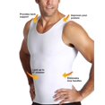 thumbnail image 5 of Insta Slim - Camiseta sin mangas para hombre, compresión adelgazante, moldeador de cuerpo, control de abdomen (blanco-grande), 5 of 5