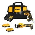 thumbnail image 3 of Kit combinado DEWALT MAX XR de 20 V, pistola atornilladora para paneles de yeso sin escobillas y herramienta de corte con 2 baterías y cargador incluidos (DCK265D2), 3 of 8