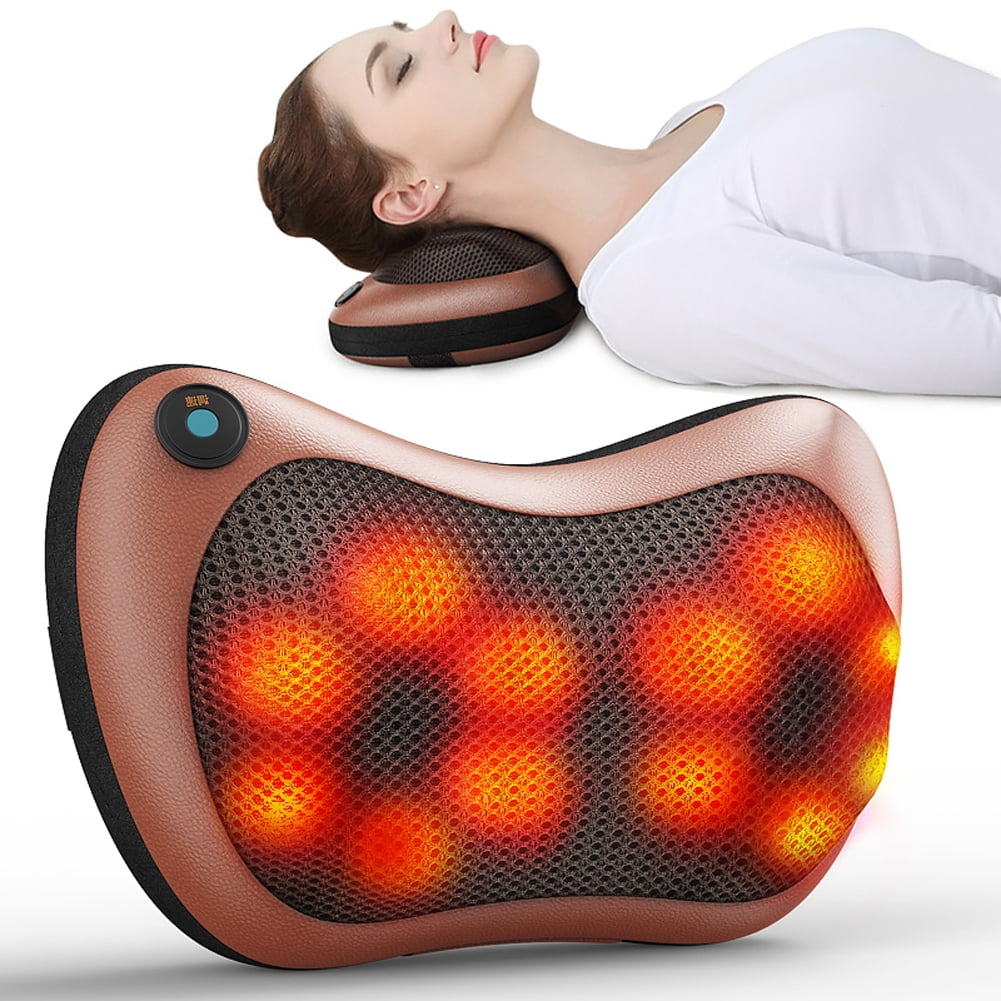 Pain Relax Pillow Cushion Massage Kneading Electric Neck Back Shoulder Foot 3iTQ 