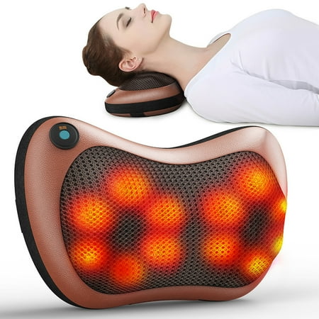 Yosoo Electronic Heat Massage Pillow Deep Kneading Massager