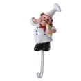 thumbnail image 2 of Cuisine Cartoon Chef Crochet Résine Adhésif Puissant Cintre Mur de Stockage Rack(C), 2 of 2
