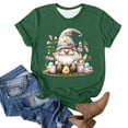 thumbnail image 4 of VBTAPA Womens Happy Easter Day Shirt Funny Bunny Eggs Graphic Short Sleeve Tee Spring Summer Casual Christian Tops Today's Sales Green M, 4 of 5