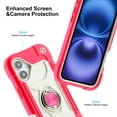 thumbnail image 6 of Dteck for iPhone 16 Plus Case with Double Ring Stand, Heavy Duty Silicone +PC Military Grade Shockproof Back Cover for iPhone 16 Plus,Rose, 6 of 6