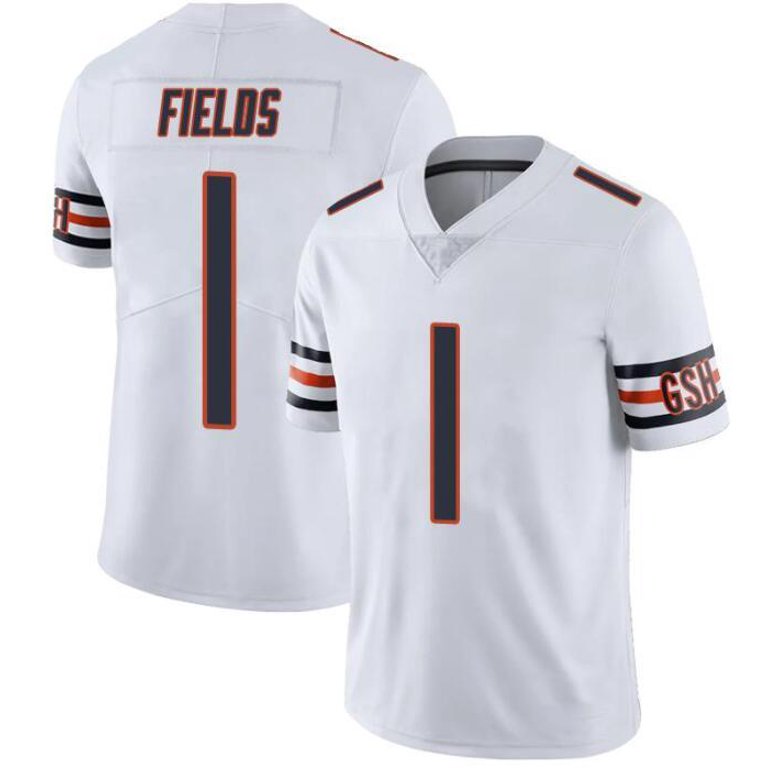 NFL_youth 1 Justin Fields football jerseys 34 Walter Payton 32 David  Montgomery 11 Darnell Mooney Jersey stitched Gray Fashion 