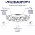 thumbnail image 4 of JeenMata Lab Grown Diamond Round Prong Set Vintage Anniversary Ring in 18K White Gold Plated for Women, 4 of 11