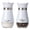 White, variant on NATPLUS Salt and Pepper Shakers Set, Glass Spice Dispensers with Stainless Steel Accents, Airtight Moisture-Proof Seasoning Bottles for Kitchen, BBQ & Dining, Decorative Salt Cellar
