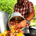 thumbnail image 4 of Bayou Classic 25-Quart Shrimp Boil Stockpot with Perforated Basket, Domed Vented Lid, Heavy Riveted Handles, 4 of 5