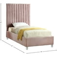 thumbnail image 3 of Meridian Furniture Candace Solid Wood Tufted Velvet King Bed in Pink, 3 of 4
