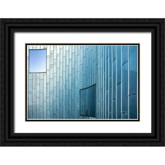 Wride, Linda 14x11 Black Ornate Wood Framed with Double Matting Museum Art Print Titled - Lines And Frames
