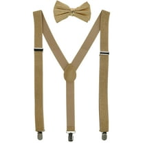 CTM Glitter Gold Bow Tie and Suspender Set