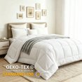 thumbnail image 6 of BedTreat Down Alternative Comforter with Corner Tabs - All Season Quilted Twin Size 240 GSM White Comforter, Machine Washable Microfiber Bedding, 6 of 8