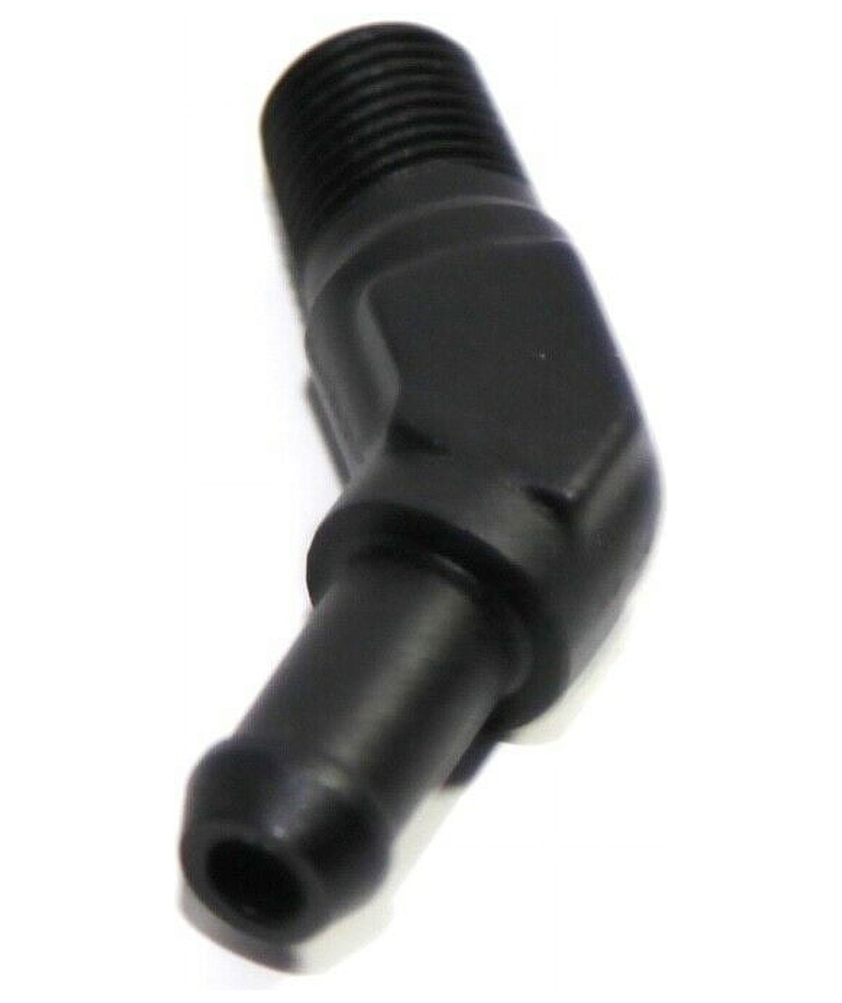 AC PERFORMANCE 1/8" NPT Male To 5/16" Hose Barb Fitting Adapter - Aluminum Black, Pack Of 2
